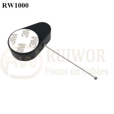 RW1000 Drop-Shaped Retractable Security Tether With Connectors For Several Product Positioning Display