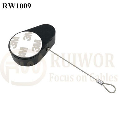 RW1009 Drop-Shaped Retractable Security Tether Plus Size Customizable Fixed Loop End For Store Security