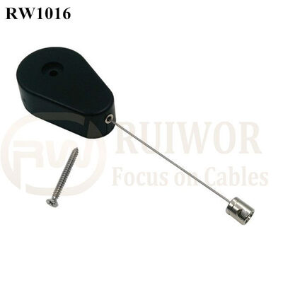 RW1016 Drop-Shaped Retail Retractable Security Tether Plus Side Hole Hardwar Terminal