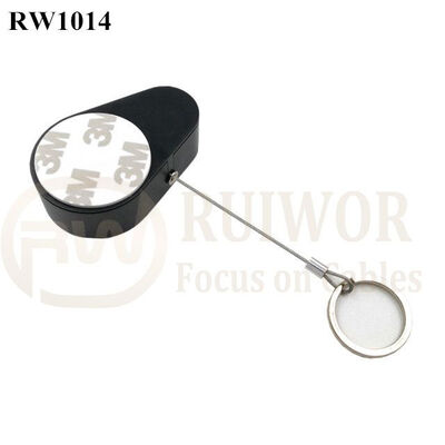 RW1014 Drop-Shaped Retractable Security Tether Plus With Demountable Key Ring For Retail Store Anti Theft Display