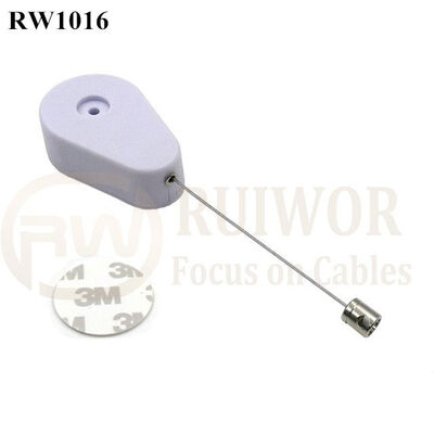 RW1016 Drop-Shaped Retail Retractable Security Tether Plus Side Hole Hardwar Terminal