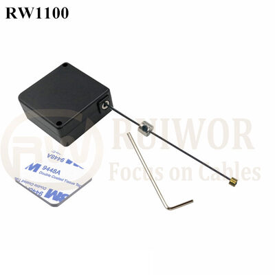 RW1100 Square Retail Security Tether Work With Cable End Apply In Various Products Retractable Security Harness