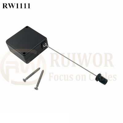 RW1111 Square Retail Security Tether Plus M6x8MM /M8x8MM Or Customized Flat Head Screw Cable End