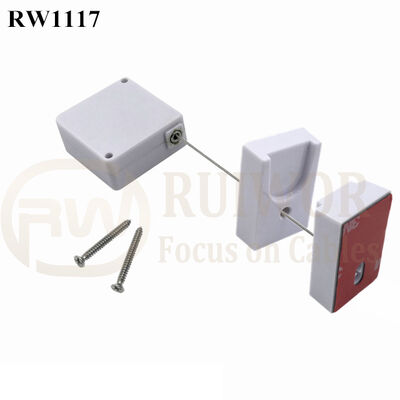 RW1117 Square Retail Security Tether Plus Magnetic Clasps Cable Holder For Cell Phone Anti Theft Retail Display