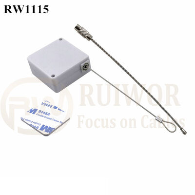 RW1115 Square Retail Security Tether Plus Wire Rope Ring Catch