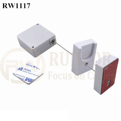 RuiWor RW1117 Square Security Retractable Cable Reel Plus Magnetic Clasps Cable Holder For Cell Phone Anti Theft Retail Display