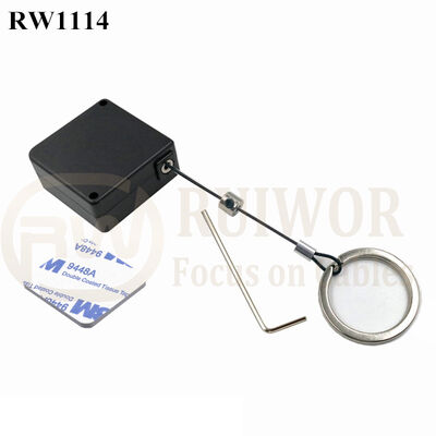 RW1114 Square Retail Security Tether Plus With Demountable Key Ring