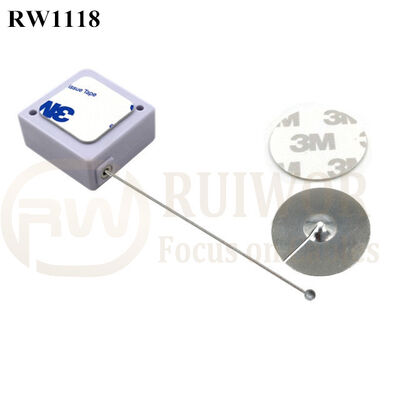 RW1118 Square Retail Security Tether Plus Dia 38mm Circular Sticky Metal Plate Used In Security Solutions