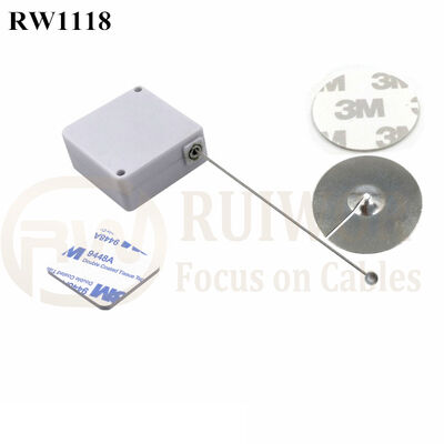 RW1118 Square Retail Security Tether Plus Dia 38mm Circular Sticky Metal Plate Used In Security Solutions