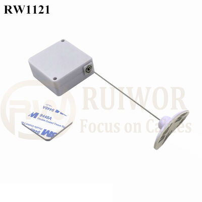 RuiWor RW1121 Slow Retract Anti Theft Retail Reel With Oval Sticky Flexible Rubber Tips For Open Sale Security