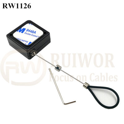 RuiWor RW1126 Square Security-Pulling Box Anti Theft Pulling-Box With Loop End Fitting For Retail Product Positioning
