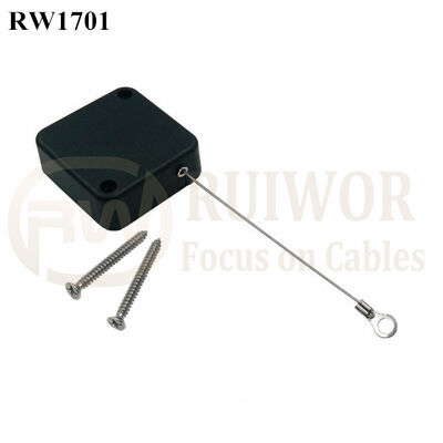 RW1701 Square Security Tether With Ring Terminal Inner Hole 3mm 4mm 5mm For Option