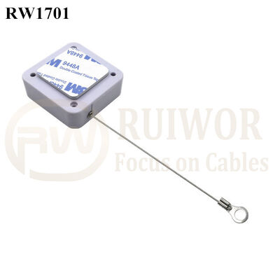 RW1701 Square Security Tether With Ring Terminal Inner Hole 3mm 4mm 5mm For Option