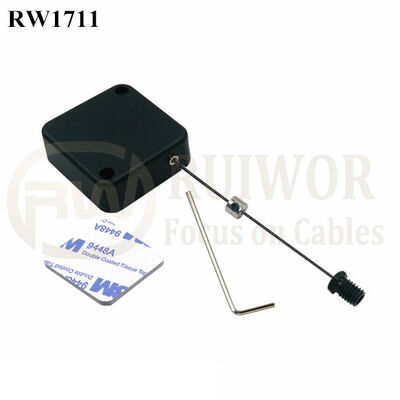 RW1711 Square Security Tether Plus M6x8MM /M8x8MM Or Customized Flat Head Screw Cable End