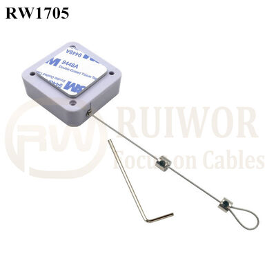 RW1705 Square Security Tether Plus Adjustalbe Lasso Loop End By Small Lock And Allen Key