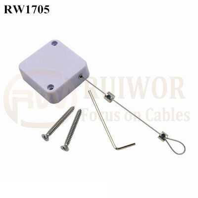 RW1705 Square Security Tether Plus Adjustalbe Lasso Loop End By Small Lock And Allen Key