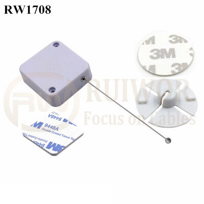 RW1708 Square Security Tether Plus Dia 38mm Circular Sticky Flexible ABS Plate For Cambered Surface Products