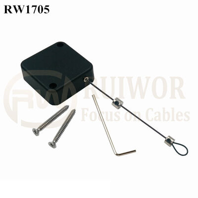 RW1705 Square Security Tether Plus Adjustalbe Lasso Loop End By Small Lock And Allen Key