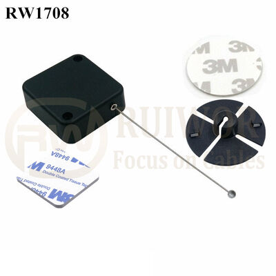 RW1708 Square Security Tether Plus Dia 38mm Circular Sticky Flexible ABS Plate For Cambered Surface Products