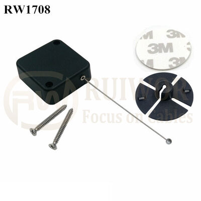 RW1708 Square Security Tether Plus Dia 38mm Circular Sticky Flexible ABS Plate For Cambered Surface Products
