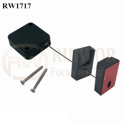 RW1717 Square Security Tether Plus Magnetic Clasps Cable Holder For Cell Phone Security Retail Display