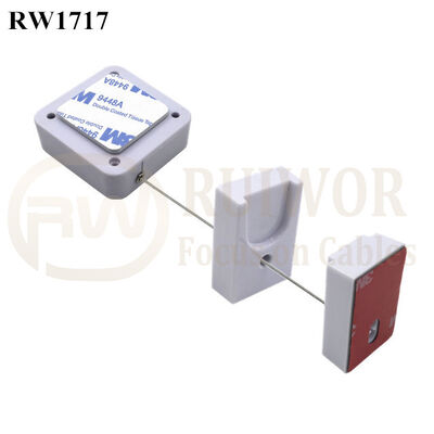 RW1717 Square Security Tether Plus Magnetic Clasps Cable Holder For Cell Phone Security Retail Display