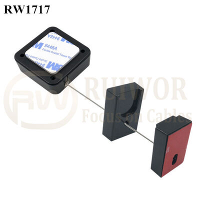 RW1717 Square Security Tether Plus Magnetic Clasps Cable Holder For Cell Phone Security Retail Display