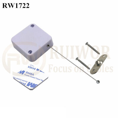 RW1722 Square Security Tether Plus 10x31MM Two Screw Perforated Oval Metal Plate Connector Installed By Screw