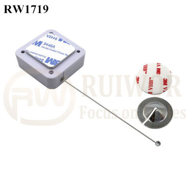 RW1719 Square Security Tether Plus Dia 22mm Circular Sticky Metal Plate