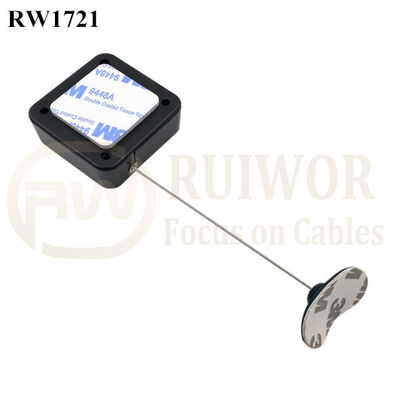 RW1721 Square Security Tether Plus 33x19MM Oval Sticky Flexible Rubber Tips