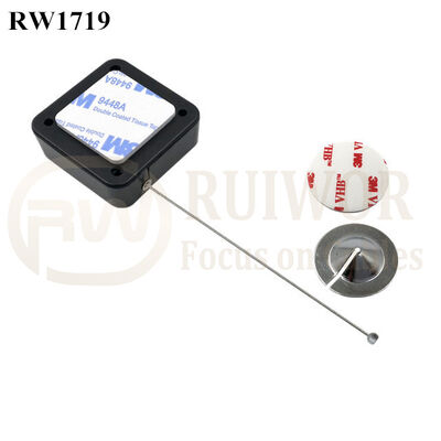 RW1719 Square Security Tether Plus Dia 22mm Circular Sticky Metal Plate