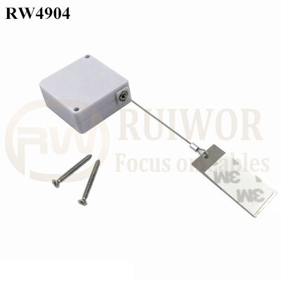 RW4904 Square Ratcheting Retractable Tether Plus Pause Function Plus 45X19mm Rectangular Sticky Metal Plate