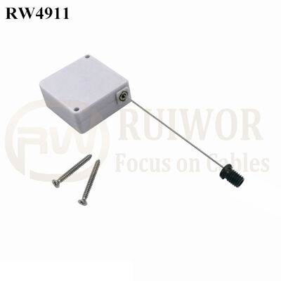 RW4911 Square Ratcheting Retractable Tether Plus Stop Function Plus M6x8MM /M8x8MM Or Customized Flat Head Screw End