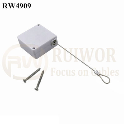 RW4909 Square Ratcheting Retractable Tether Plus Pause Function Plus Size Customizable Fixed Loop End