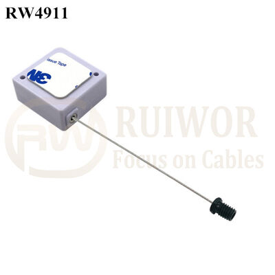 RW4911 Square Ratcheting Retractable Tether Plus Stop Function Plus M6x8MM /M8x8MM Or Customized Flat Head Screw End