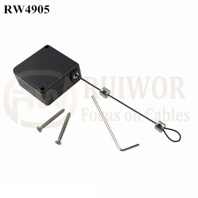RW4905 Square Ratcheting Retractable Tether Plus Ratchet Function Plus Adjustalbe Lasso Loop End By Small Lock And Allen Key