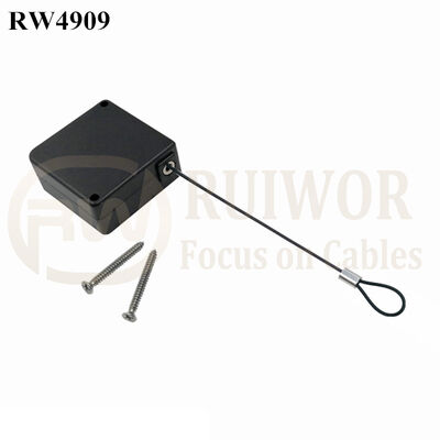 RW4909 Square Ratcheting Retractable Tether Plus Pause Function Plus Size Customizable Fixed Loop End