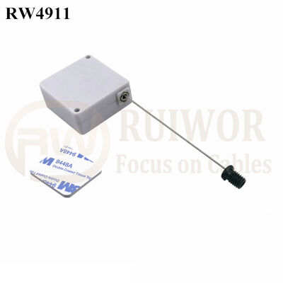 RW4911 Square Ratcheting Retractable Tether Plus Stop Function Plus M6x8MM /M8x8MM Or Customized Flat Head Screw End