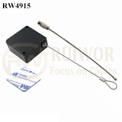 RW4915 Square Ratcheting Retractable Tether Plus Stop Function Plus Wire Rope Ring Catch