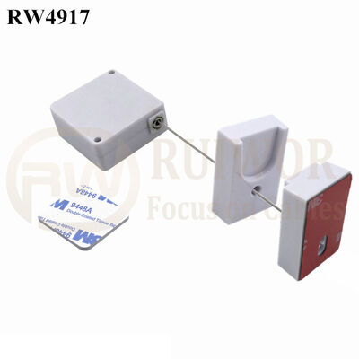 RW4917 Square Ratcheting Retractable Tether Plus Ratchet Function And Magnetic Clasps Cable Holder
