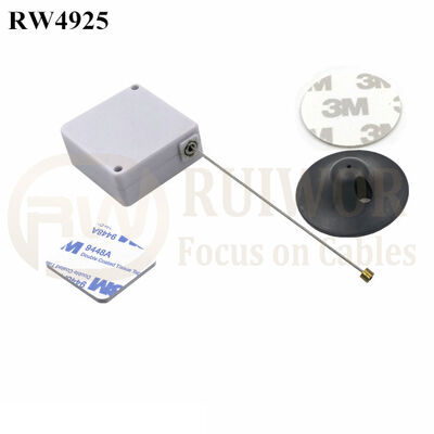 RW4925 Square Ratcheting Retractable Tether Plus Ratchet Function And Dia 38mm Circular Adhesive Plastic Plate