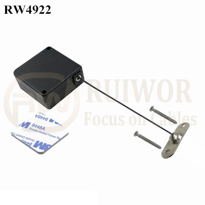 RW4922 Square Ratcheting Retractable Tether Plus Stop Function 10x31MM Two Screw Perforated Oval Metal Plate Connector Installed By Screw
