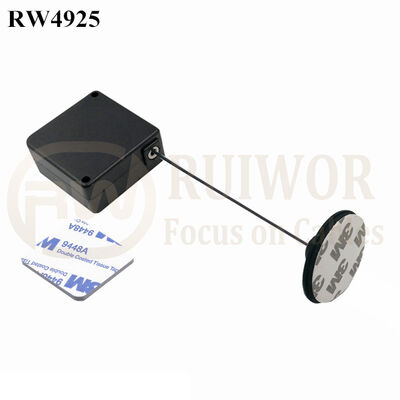 RW4925 Square Ratcheting Retractable Tether Plus Ratchet Function And Dia 38mm Circular Adhesive Plastic Plate