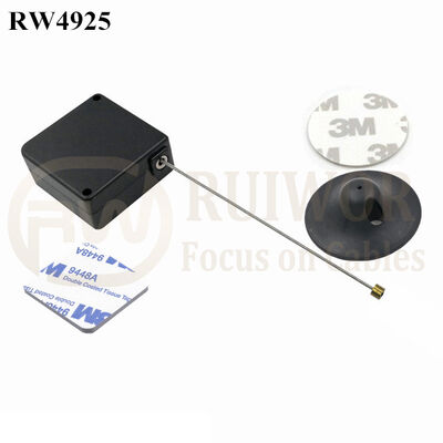 RW4925 Square Ratcheting Retractable Tether Plus Ratchet Function And Dia 38mm Circular Adhesive Plastic Plate