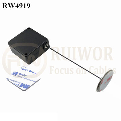 RW4919 Square Ratcheting Retractable Tether Plus Pause Function And Dia 22mm Circular Sticky Metal Plate