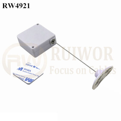 RW4921 Square Ratcheting Retractable Tether Plus Ratchet Function And 33x19MM Oval Sticky Flexible Rubber Tips