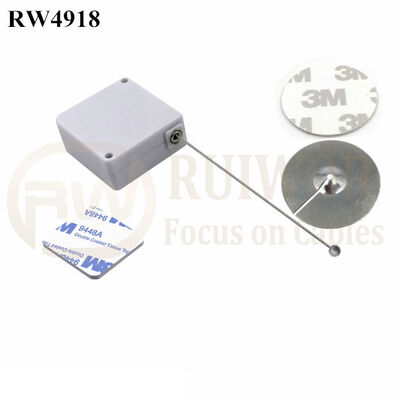RW4918 Square Ratcheting Retractable Tether Plus Stop Function And Dia 38mm Circular Sticky Metal Plate