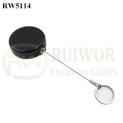 RW5114 Round Mini Anti Lost Recoiler Plus With Demountable Key Ring