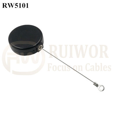 RW5101 Round Mini Anti Lost Recoiler Eyelet Terminal With Ring Terminal Inner Hole 3mm 4mm 5mm For Option