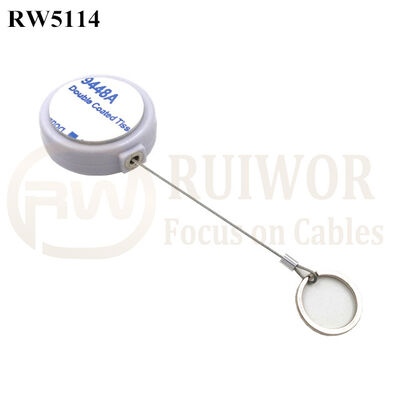RW5114 Round Mini Anti Lost Recoiler Plus With Demountable Key Ring